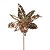 Flor de Natal Poisentia Dourada de Veludo e Glitter - Flores Cabo Curto - Ref 1200233 Cromus - Imagem 1