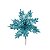 Flor de Natal Poisentia Azul Claro com Glitter - Flores Cabo Curto - Ref 1920467 Cromus - Imagem 1