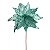 Flor de Natal Poisentia Verde com Glitter - Flores Cabo Médio - Ref 1200385 Cromus - Imagem 1
