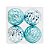 Bolas de Natal Azul Claro 10cm Jogo com 4Un - Bolas Natalinas - Ref 1207252 Cromus - Imagem 1