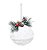 Bola de Natal Branca com Bolinhas e Arranjo de Frutas e Pinhas 10cm com 1 Un - Bolas Natalinas - Ref 1205116 Cromus - Imagem 1
