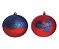 Bolas de Natal Branca de Neve Disney Azul e Vermelha 8cm Jogo com 4Un - Bolas Natalinas - Ref 1350783 Cromus - Imagem 1