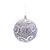 Bolas de Natal Caracóis Prata com Glitter 8cm Jogo com 6Un - Bolas Natalinas - Ref 1350868 Cromus - Imagem 1