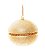 Bolas de Natal de Vidro Dourado com Strass 8cm Jogo com 4Un - Bola Natalinas - Ref 1410412 Cromus - Imagem 1