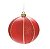 Bolas de Natal Vermelha com Glitter Dourado 10cm Jogo com 4Un - Bolas Natalinas - Ref 1513859 Cromus - Imagem 1
