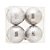 Bola de Natal Perolada e Craquelada Prata 10cm Jogo com 4Un - Bolas Natalindas - Ref 1921322 Cromus - Imagem 1