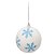 Bolas de Natal Branca com Floco de Neve 10cm Jogo com 4Un - Bolas Natalinas - Ref 1924312 Cromus - Imagem 1