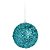 Bolas de Natal Azul Claro com Glitter 8cm Jogo com 4Un - Bolas Natalinas - Ref 1923724 Cromus - Imagem 1