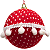 Bolas de Natal de Crochê Vermelha com branco 10cm Jogo com 4Un Trend Vintage - Bolas Natalinas - Ref 1923288 Cromusxx - Imagem 3