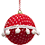 Bolas de Natal de Crochê Vermelha com branco 10cm Jogo com 4Un Trend Vintage - Bolas Natalinas - Ref 1923288 Cromusxx - Imagem 4