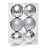 Bolas de Natal com Arabesco Prata 10cm Jogo com 6Un - Bolas Natalinas - Ref 1712647 Cromus - Imagem 1