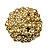 Bola de Natal Crunch Dourada 12cm com 1Un - Bolas Natalinas - Ref 1710660 Cromus - Imagem 1