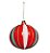 Bola de Natal Coloridas Azul, Branco e Vermelho Trend Vintage 10cm com 1Un - Bolas Natalinas - Ref 1690759 Cromus - Imagem 1