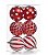 Bolas de Natal Sortidas Vermelho e Branco 8cm Jogo com 6Un - Bolas Natalinas - Ref 1690267 Cromus - Imagem 1