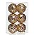 Bolas de Natal Sortidas Dourada 10cm Jogo com 6Un - Bolas Natalinas - Ref 1690256 Cromus - Imagem 1