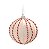 Bolas de Natal Brancas com Cordão Listrado 8cm Jogo com 6Un Trend Candy - Bolas Natalinas - Ref 1592615 Cromus - Imagem 1