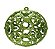 Bola de Natal Vazada com Arabescos Verde 8cm Jogo com 6Un - Bolas Natalinas - Ref 1517846 Cromus - Imagem 1