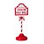 Placa Decorativa de Metal Casa do Papai Noel 45x15cm - Wonderland - Ref 1641355 Cromus - Imagem 1