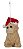 Enfeite Cachorro de Pendurar com Gorro 12cm - Natal Pet Mania - Ref 1014117Pet2 Cromus - Imagem 1