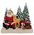 Papai Noel de Resina Sentado com Pinheiros e Animais com Luz e Som - Colecionáveis - Ref 1018091 Cromus - Imagem 1