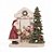 Papai Noel de Resina no Portal com Crianças e Arvore de Natal com Led 22x20x9cm - Coleção Classiques - Ref 1018618 Cromus - Imagem 1
