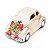 Fusca de Cerâmica com Guirlanda e Laço 7x14x7cm Com Luz - Coleção Luz de Natal - Ref 1921830 Cromus - Imagem 1