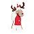 Boneco Rena em Pé Palito Branco e Vermelho 38cm - Coleção Nordica - Ref 1209469 Cromus - Imagem 1