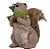 Esquilo em Pé com Cachecol Verde Segurando Pinha 23cm - Coleção Geneva - Ref 1023945 Cromus - Imagem 1