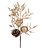 Galho Decorativo de Natal Folhas, Frutas e Pinha Dourado - Galhos Medios - Ref 1022813 Cromus - Imagem 1