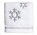 Toalha Para Lavabo Branca com Flocos de Neve 44x30cm com 2 Unidades - Ref 1202908 Cromus - Imagem 1