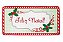 Tapete De Natal Feliz Natal Azevinhos Musical 45x75cm - Tapetes de Natal - Ref 1551868 Cromus - Imagem 1
