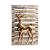 Quadro Decorativo de Madeira com Rena Metal Esquerda 60x40cm - Coleção Quadrinhos - Ref 1350621 Cromus - Imagem 1