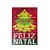 Quadro Decorativo de Madeira Árvore Feliz Natal de Led 2AA 23x15x5cm - Coleção Quadrinhos - Ref 1718707 Cromus - Imagem 1