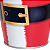 Baldinho Lata Roupa Papai Noel com Alça 11x11cm 560Ml - Latas e Cachepots de Natal - Ref 1203475 Cromus - Imagem 2
