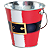 Baldinho Lata Roupa Papai Noel com Alça 11x11cm 560Ml - Latas e Cachepots de Natal - Ref 1203475 Cromus - Imagem 4