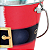 Baldinho Lata Roupa Papai Noel com Alça 11x11cm 560Ml - Latas e Cachepots de Natal - Ref 1203475 Cromus - Imagem 3