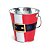 Baldinho Lata Roupa Papai Noel com Alça 11x11cm 560Ml - Latas e Cachepots de Natal - Ref 1203475 Cromus - Imagem 1