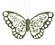 Borboleta Decorativa Verde com Clip Jogo com 6 Un - Coleção Borboletas - Ref 1311963 Cromus - Imagem 1