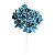 Flor de Natal Hortência Azul com Glitter - Flores Cabo Curto - Ref 1200224 Cromus - Imagem 1