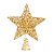 Ponteira Estrela Com Glitter Dourada e Led 20x15cm - Ponteiras de Árvores - Ref 1695312 Cromus - Imagem 1