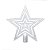 Ponteira Estrela Vazada Prata 20cm - Ponteiras de Árvores - Ref 1718697 Cromus - Imagem 1
