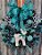 Guirlanda Decorada de Natal Azul Tiffany com Rena - Guirlandas Natalinas - CCS Decoracoes - Imagem 1