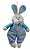 Mini Coelho de Feltro Azul Claro 25cm - Coleção Coelhos Médios - Ref 1220144 Cromus - Imagem 1