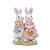Casal de Coelhos de Resina em Pé com Cestas de Ovos 16x11.5x7.5cm - Cute Family - Ref 1020294 Cromus - Imagem 1
