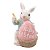 Coelho Decorativo de Resina Sentado Com Ovo Happy Easter 11.5x7x8.5cm - Cute Family - Ref 1020319 Cromus - Imagem 1