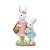 Coelha Decorativa de Resina com Filhote e Cesta de Ovos 22x13x7cm - Cute Family - Ref 1020304 Cromus - Imagem 1