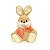 Coelho de Pelúcia Marrom com Cenoura Laranja 28x20cm - Coleção Kids - Ref 1822522 Páscoa Cromus - Imagem 1