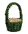 Cesta Decorativa Redonda de Musgo Natural com Alça 35x25x20cm - Coleção Moss - Ref 1827058 Cromus - Imagem 1