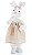 Coelha de Pelúcia Rígida em Pé com Vestido de Renda e Babado 80x24cm - Coleção Mil Folhas - Ref 1620339 Cromus - Imagem 1