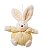 Mini Coelho de Pelúcia Bolinha Amarelo 18x13xm - Ref 1220497 Cromus - Imagem 1
